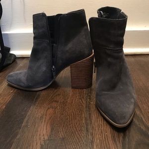 Grey suede bootie